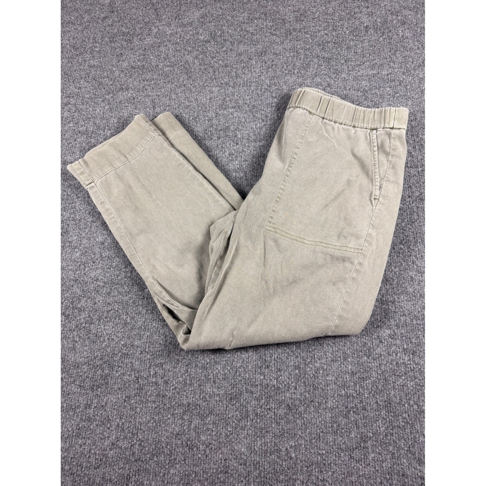 J. Jill Pull On Pants Women Size S Green Excellent Cotton Tencel Stretch Utility